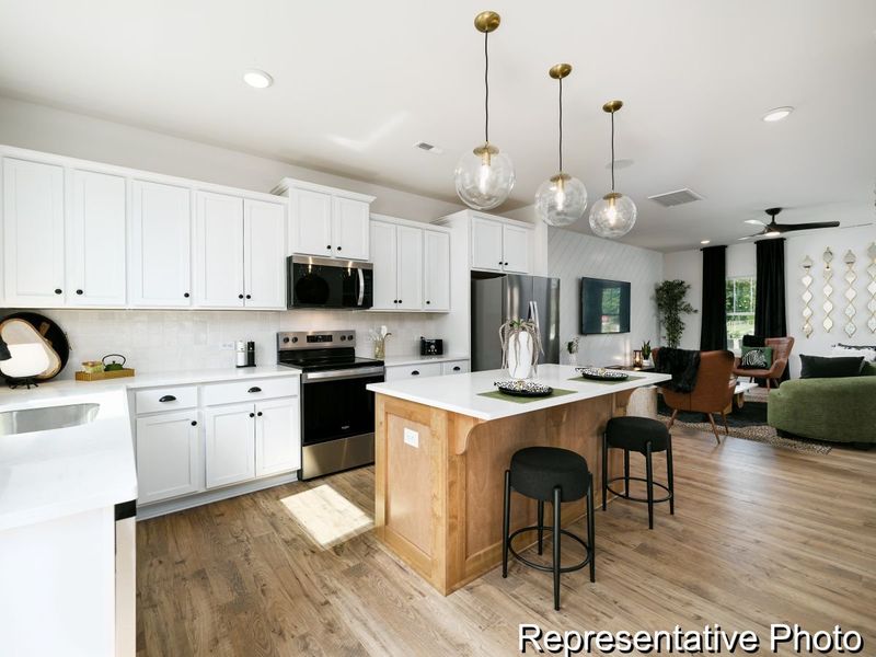 Furnished interior view inside a new home in Penley Place Townhomes, Clover (Image 3). Furnished interior view inside a new home in Penley Place Townhomes, Clover (Image 3).