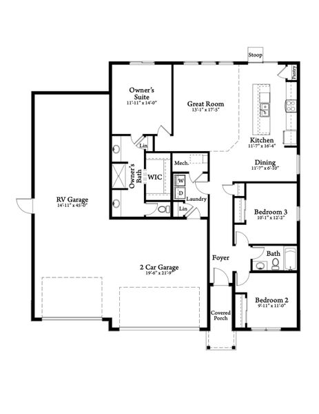 2D floor plan layout for the Somerset by Baessler Homes in Union Colony West, Evans, CO (Image 5).
