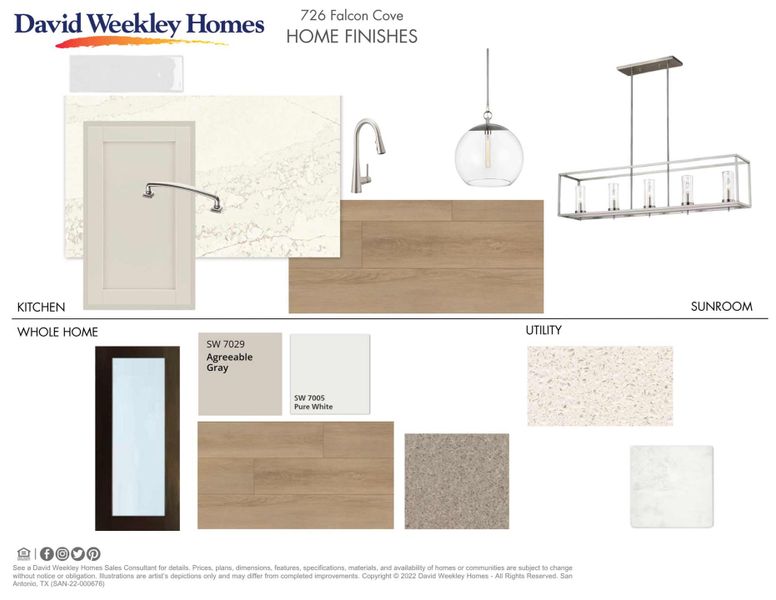 Sample of building materials used in homes in Megans Landing – Half-Acre Homesites, Castroville (Image 3).