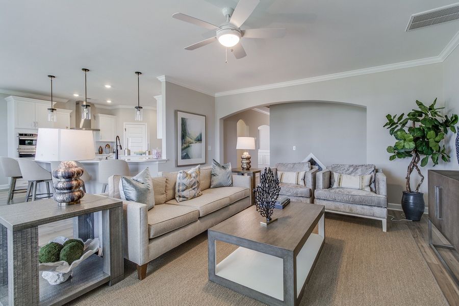Representative furnished interior of a home built from the Yates - Vanguard Collection by Mungo Homes in Georgias Landing, Raleigh (Image 5).