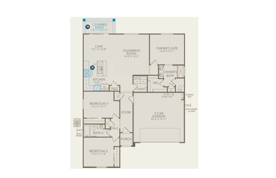 2D floor plan layout of this home in Asante- Atrium Series, Surprise, AZ (Image 3). 2D floor plan layout of this home in Asante- Atrium Series, Surprise, AZ (Image 3).