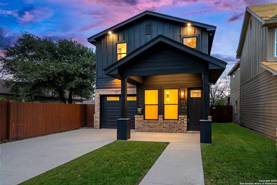 Front exterior of a new home in , San Antonio, TX, highlighting curb appeal (Image 24).