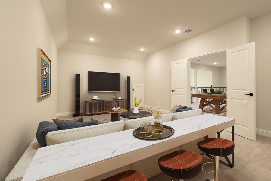 Representative furnished interior of a home built from the Lockhart by Beazer Homes in ARTAVIA, Conroe (Image 12).