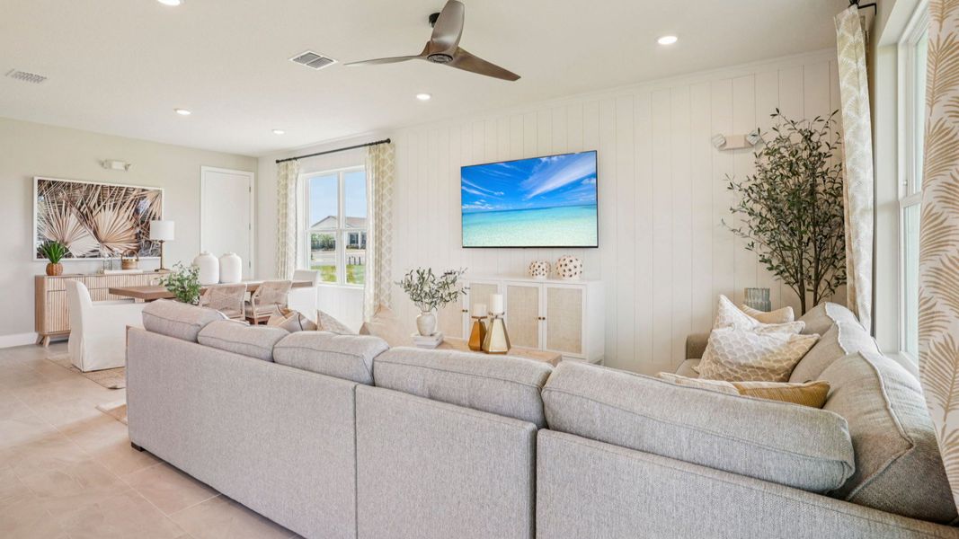 Representative furnished interior of a home built from the Sweetgum by DRB Homes in Ardisia Park, New Smyrna Beach (Image 8).