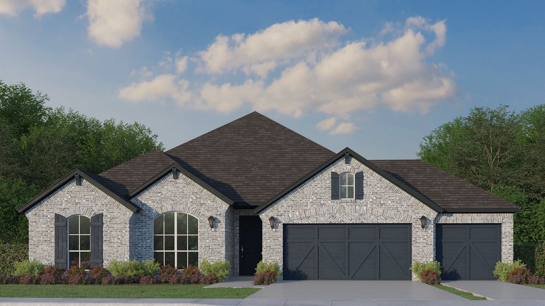 Plan 1685 Elevation A with 3rd Car Garage Plan 1685 Elevation A with 3rd Car Garage