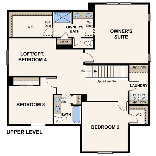 2D floor plan layout of this home in Sweetgrass, Dacono, CO (Image 4).