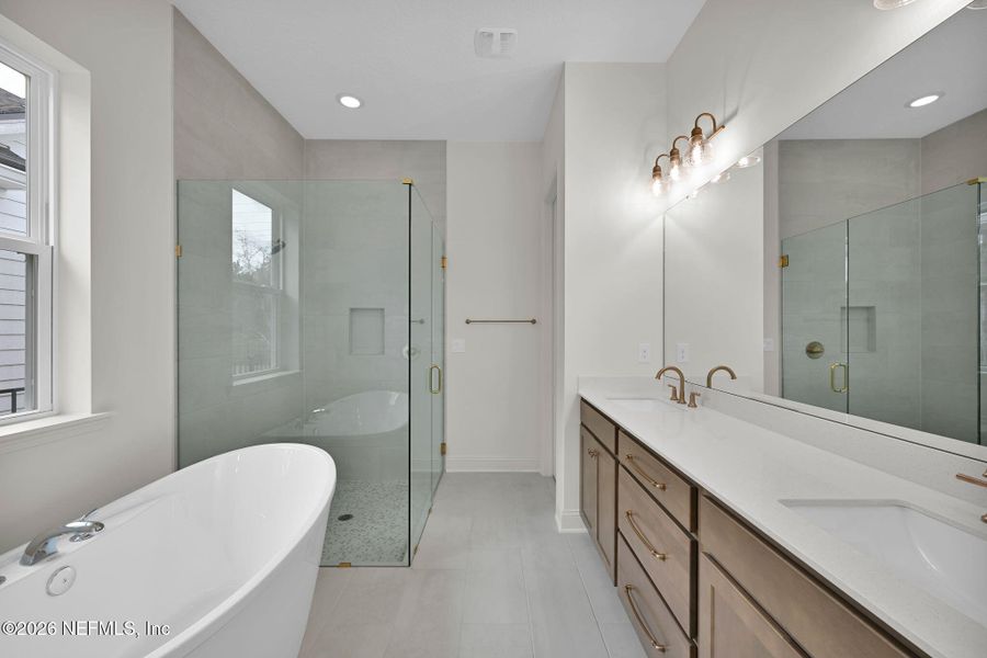 Furnished interior view inside a new home in Amelia National Country Club, Fernandina Beach (Image 10).