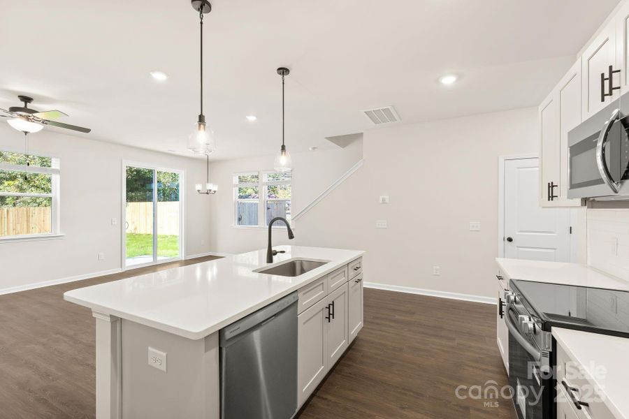 Furnished interior view inside a new home in , Charlotte (Image 8).
