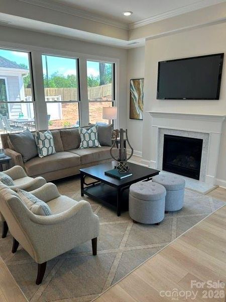 Furnished interior view inside a new home in The Courtyards at Hodges Farm, Charlotte (Image 9).