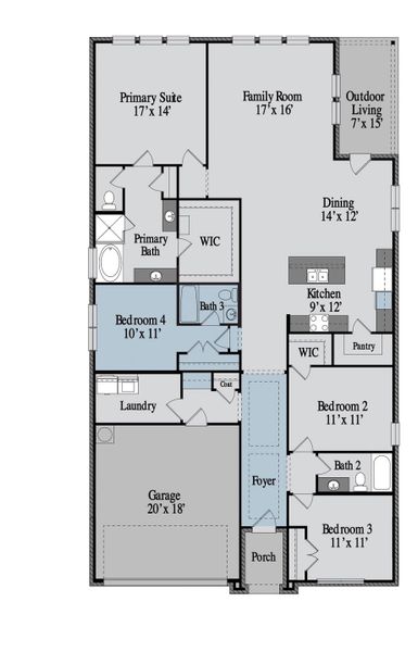 2D floor plan layout of this home in Elevon, Lavon, TX (Image 5). 2D floor plan layout of this home in Elevon, Lavon, TX (Image 5).