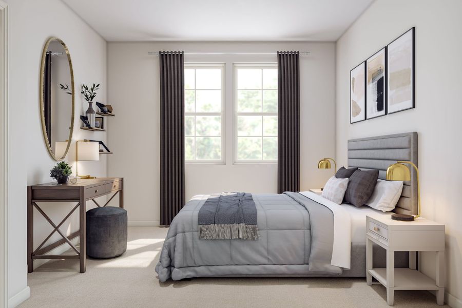 Representative furnished interior of a home built from the F by Tri Pointe Homes in Candelas Townhomes, Arvada (Image 11).