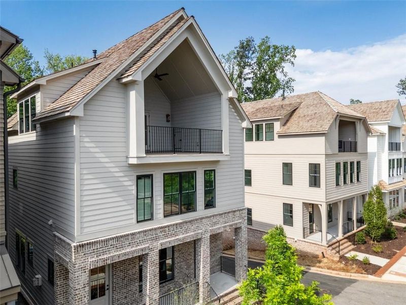 Front exterior of a new home in , Alpharetta, GA, highlighting curb appeal (Image 35). Front exterior of a new home in , Alpharetta, GA, highlighting curb appeal (Image 35).