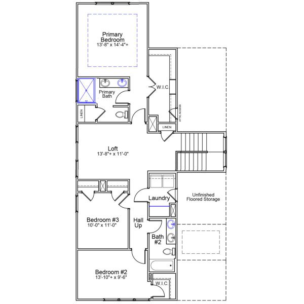 2D floor plan layout of this home in Pineland Preserve, Summerville, SC (Image 5).