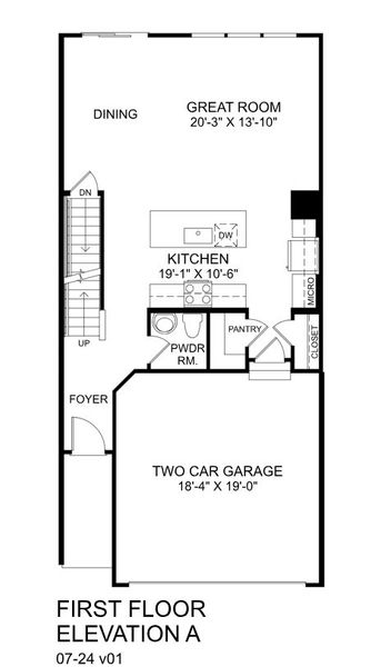 2D floor plan layout for the Thornewood by Ryan Homes in Layton Hall, Mauldin, SC (Image 2). 2D floor plan layout for the Thornewood by Ryan Homes in Layton Hall, Mauldin, SC (Image 2).