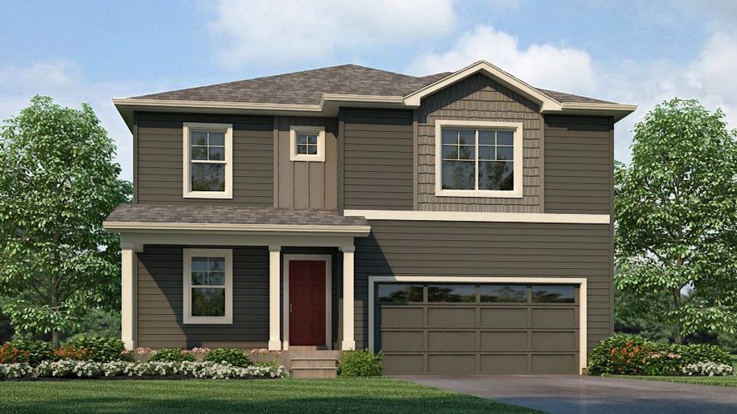 Representative exterior photo of a completed home built from the Bridgeport by D.R. Horton in Vista Meadows, Fort Lupton, CO (Image 20).