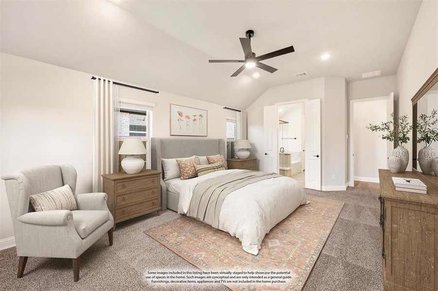 Furnished interior view inside a new home in Creekview Meadows, Pilot Point (Image 18). Furnished interior view inside a new home in Creekview Meadows, Pilot Point (Image 18).