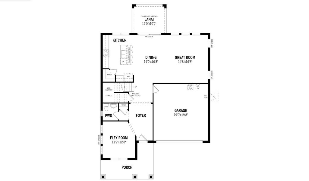 2D floor plan layout for the Shenandoah by Mattamy Homes in Summerlit, Naples, FL (Image 3).