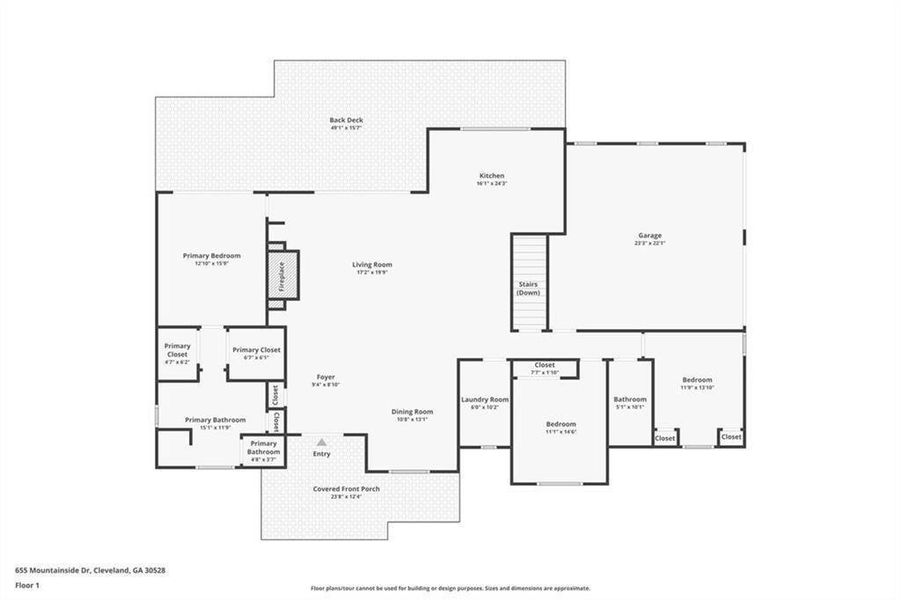 2D floor plan layout of this home in , Cleveland, GA (Image 6).