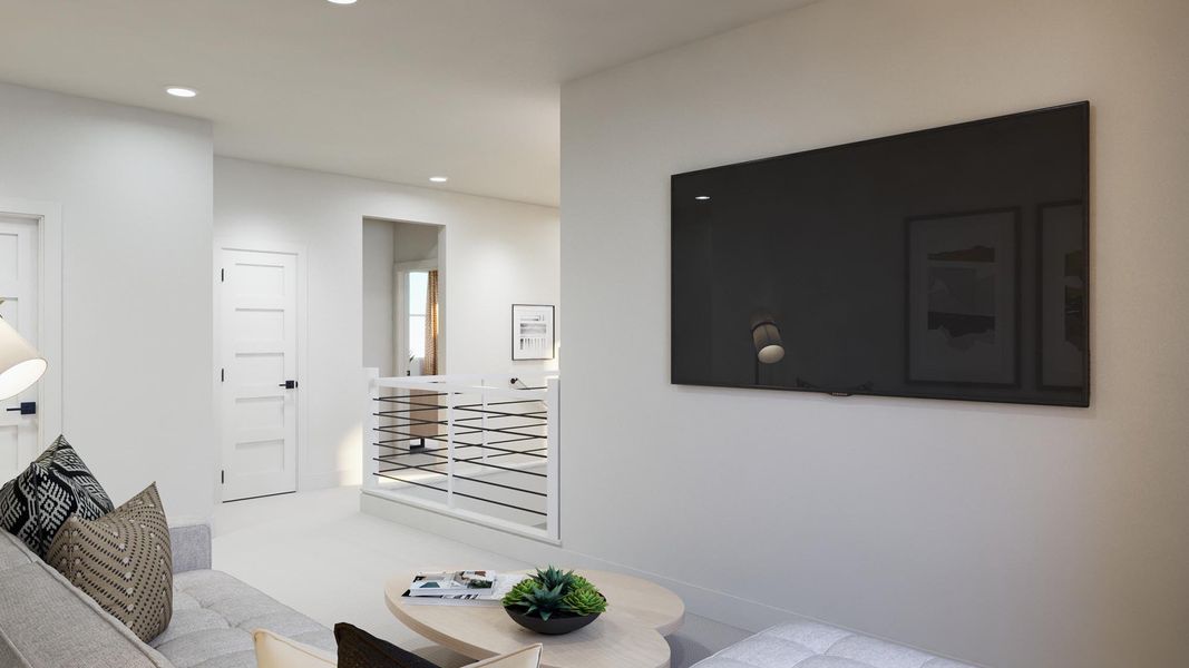 Representative furnished interior of a home built from the Beau by Risewell Homes in Sage Collection – Freedom at Anthem, Kyle (Image 12).