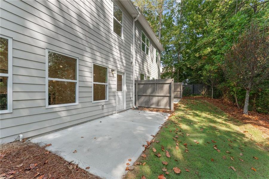 Exterior details and patio area of a home in Cherokee Township, Acworth (Image 2).