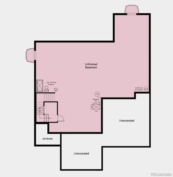 2D floor plan layout of this home in Hillside at Crystal Valley Destination Collection, Castle Rock, CO (Image 7).