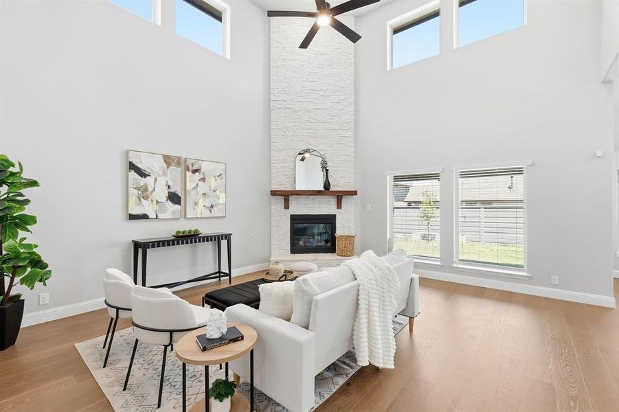 Furnished interior view inside a new home in Union Park, Little Elm (Image 30). Furnished interior view inside a new home in Union Park, Little Elm (Image 30).