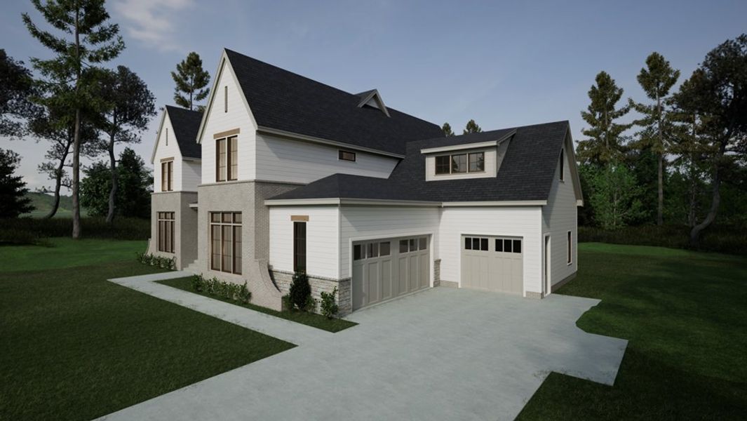 Representative exterior photo of a completed home built from the The Glenn by Ken Harvey Homes in Carriage Farms, Raleigh, NC (Image 4).