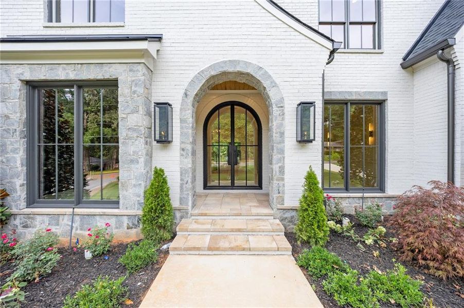 Front exterior of a new home in , Alpharetta, GA, highlighting curb appeal (Image 24). Front exterior of a new home in , Alpharetta, GA, highlighting curb appeal (Image 24).