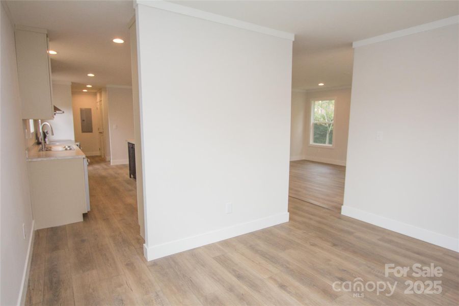 Dining Room towards Living Room & Kitchen
