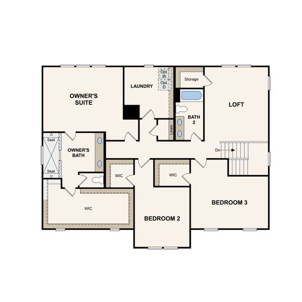 2D floor plan layout of this home in The Oaks, Mount Juliet, TN (Image 5).