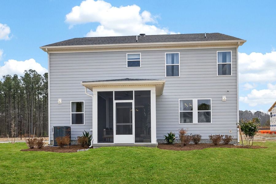 Representative exterior details of a home built from the The Poppy by Chesapeake Homes in The Farm at Neill's Creek, Lillington (Image 4).