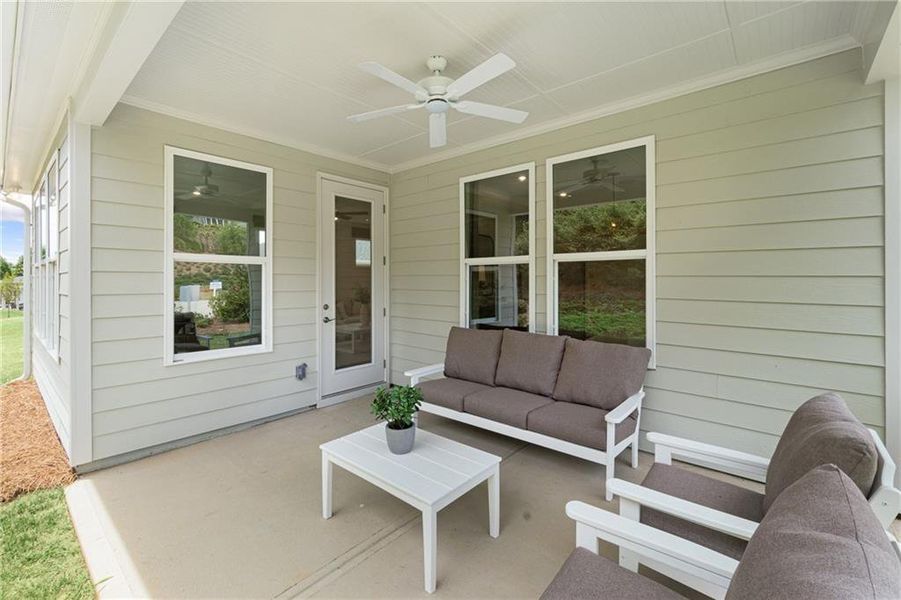 Exterior details and patio area of a home in Del Webb at Lake Oconee, Greensboro (Image 3).