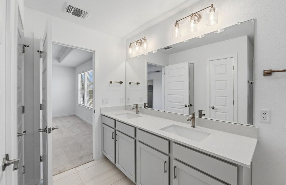 Furnished interior view inside a new home in Wolf Ranch, Georgetown (Image 10).