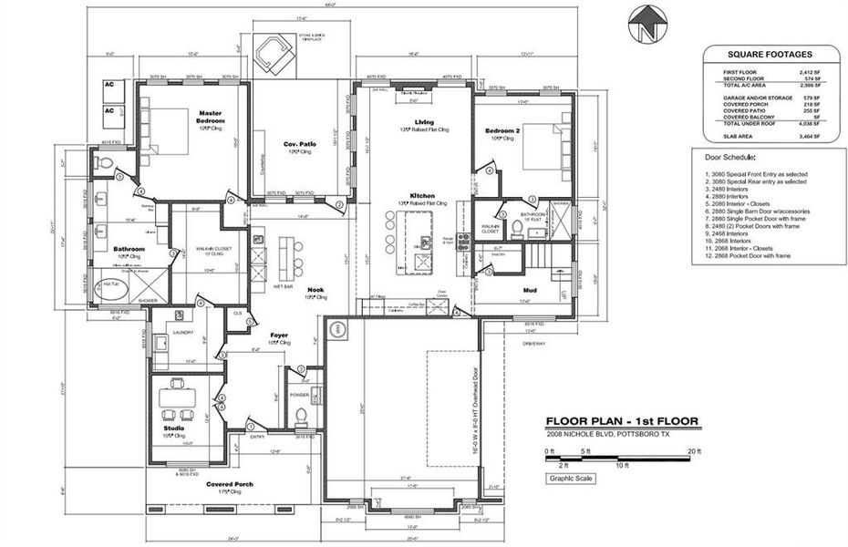 2D floor plan layout of this home in , Pottsboro, TX (Image 4). 2D floor plan layout of this home in , Pottsboro, TX (Image 4).