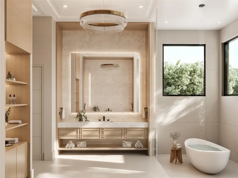 Furnished interior view inside a new home in , Plantation (Image 10).