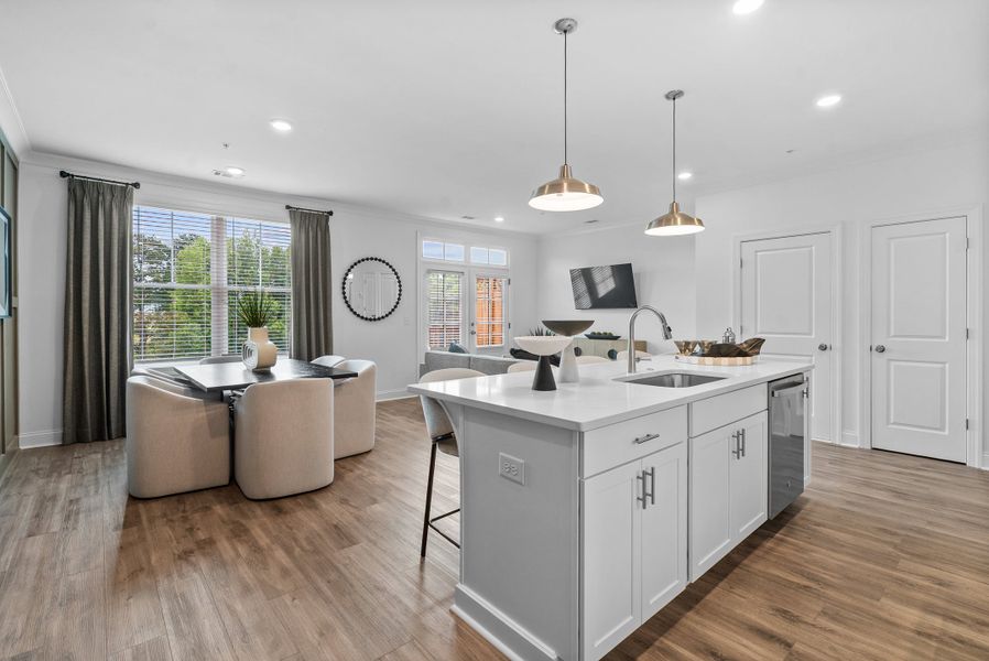 Representative furnished interior of a home built from the The Magnolia by The Providence Group in Market Square at Sawnee Village, Cumming (Image 38).