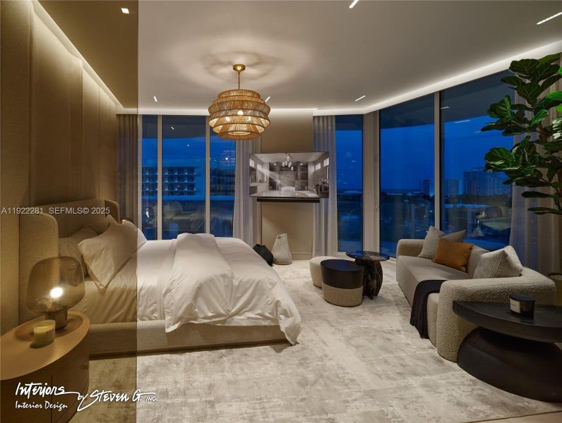 Furnished interior view inside a new home in , Fort Lauderdale (Image 9). Furnished interior view inside a new home in , Fort Lauderdale (Image 9).