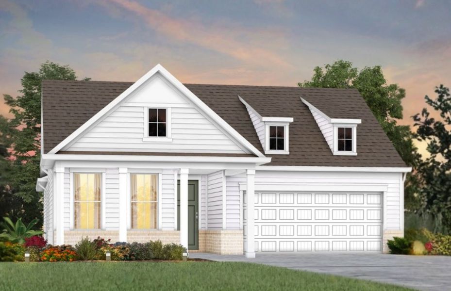 Front exterior of a new home in Del Webb Southern Harmony, Murfreesboro, TN, highlighting curb appeal (Image 18).