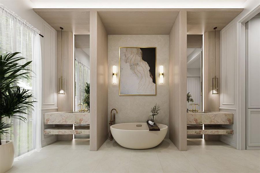Furnished interior view inside a new home in , Dallas (Image 3).
