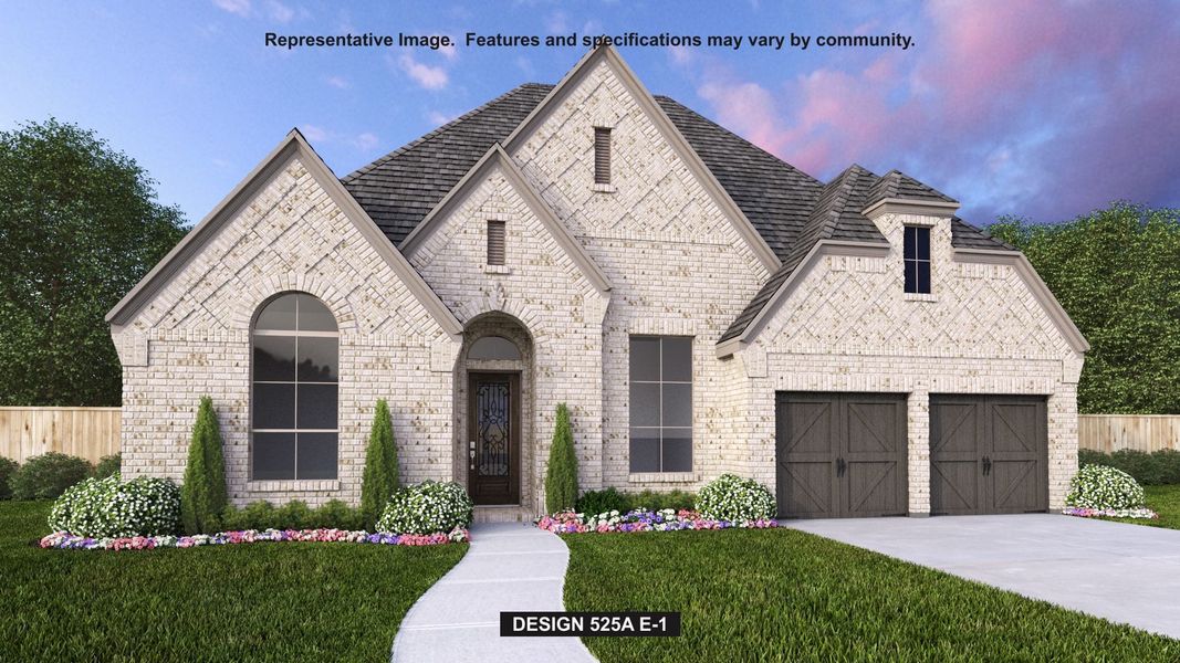 Representative exterior photo of a completed home built from the 525A by Britton Homes in Mustang Lakes 60', Celina, TX (Image 4).