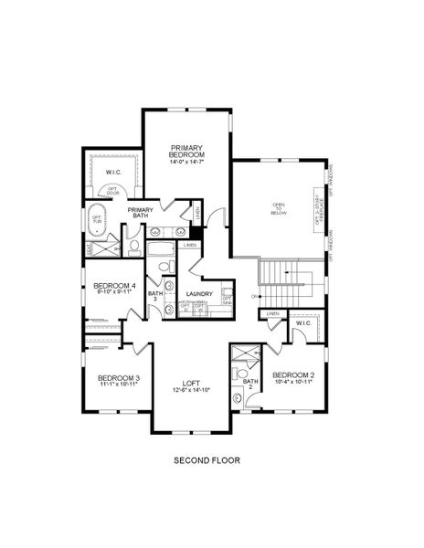 2D floor plan layout for the 6230 by Scott Felder Homes in Westerly, Erie, CO (Image 4).