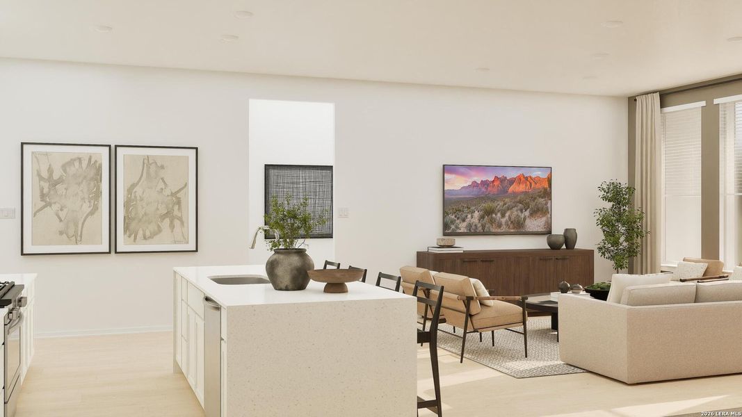 Furnished interior view inside a new home in Brookmill, San Antonio (Image 5). Furnished interior view inside a new home in Brookmill, San Antonio (Image 5).