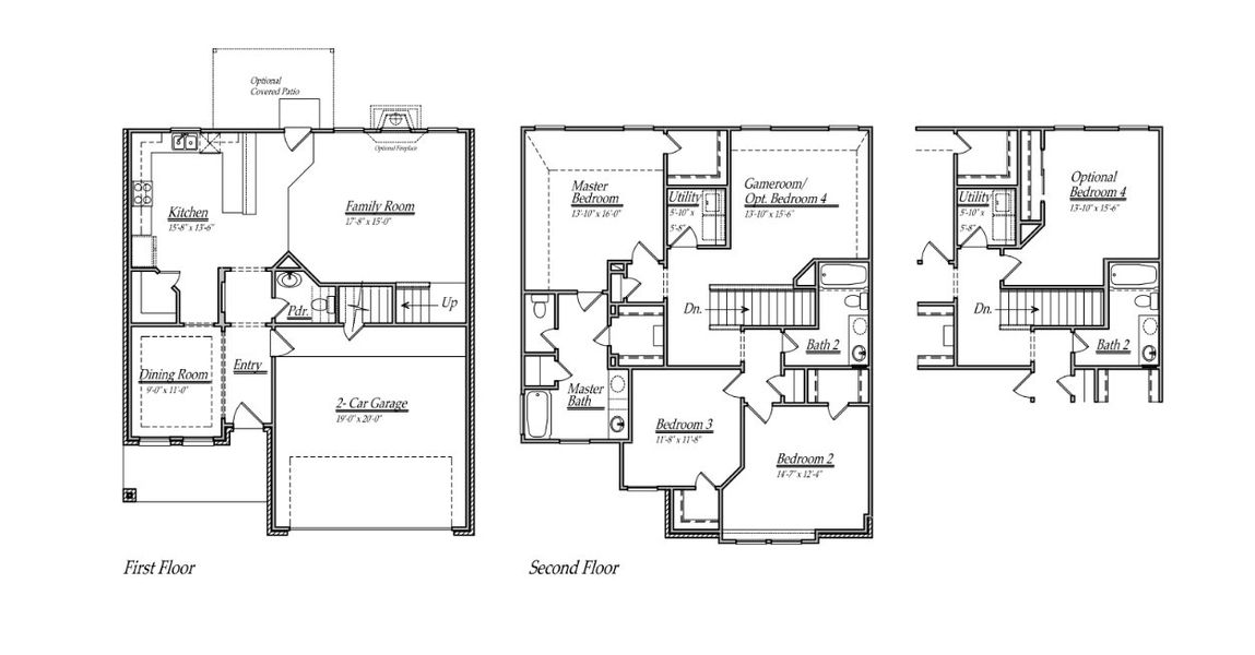 Image 6 representing the Plan 262 by Long Lake Ltd. in Olympia Fields, Fresno, TX.