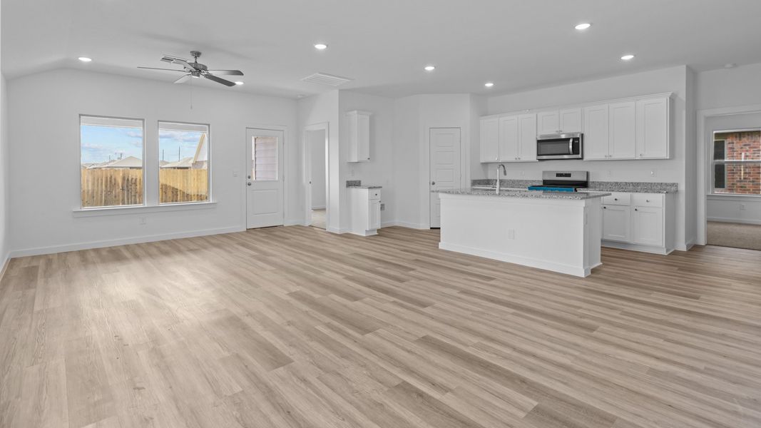 Representative unfurnished interior of a home built from the The Camden by D.R. Horton in Everest Heights, Lubbock (Image 9). Representative unfurnished interior of a home built from the The Camden by D.R. Horton in Everest Heights, Lubbock (Image 9).