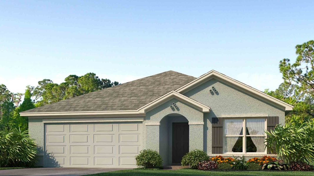 Front exterior of a new home in Sandhill, Dade City, FL, highlighting curb appeal (Image 1). Front exterior of a new home in Sandhill, Dade City, FL, highlighting curb appeal (Image 1).