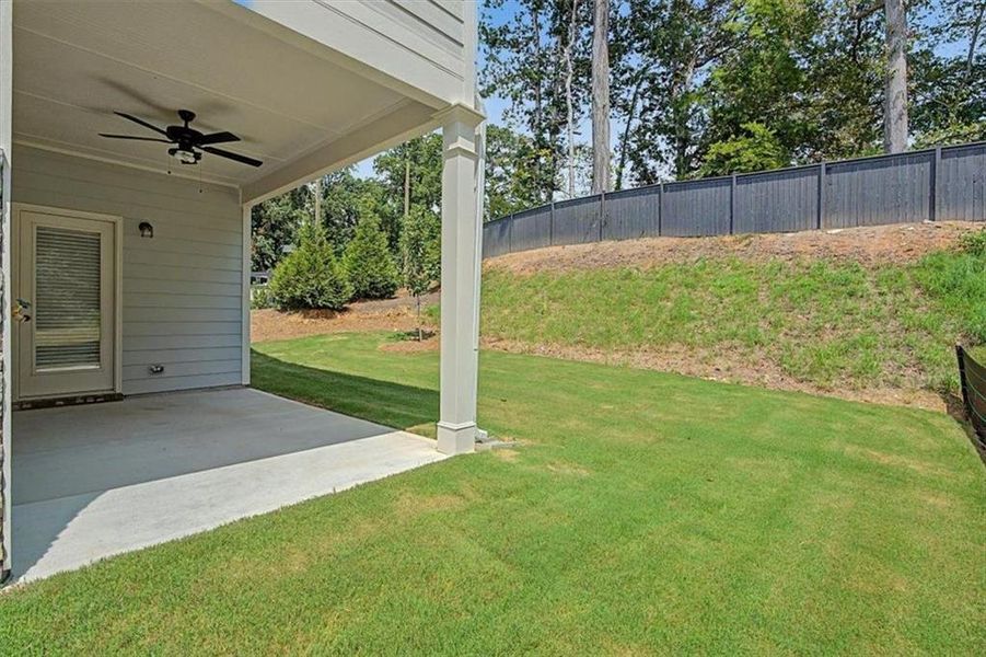 Exterior details and patio area of a home in Sawmill Creek, Mableton (Image 27).