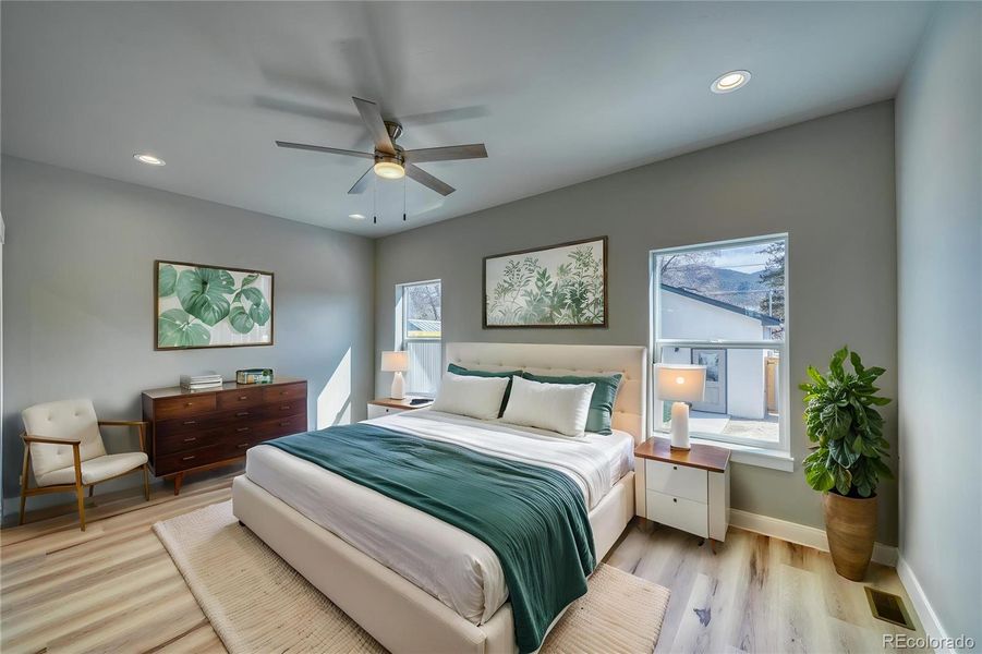 Virtually Staged Primary bedroom