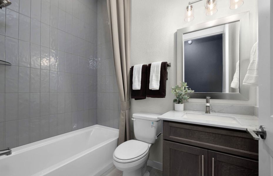 Representative furnished interior of a home built from the Stellar by Del Webb in Del Webb Austin at Lost Pines, Bastrop (Image 9).