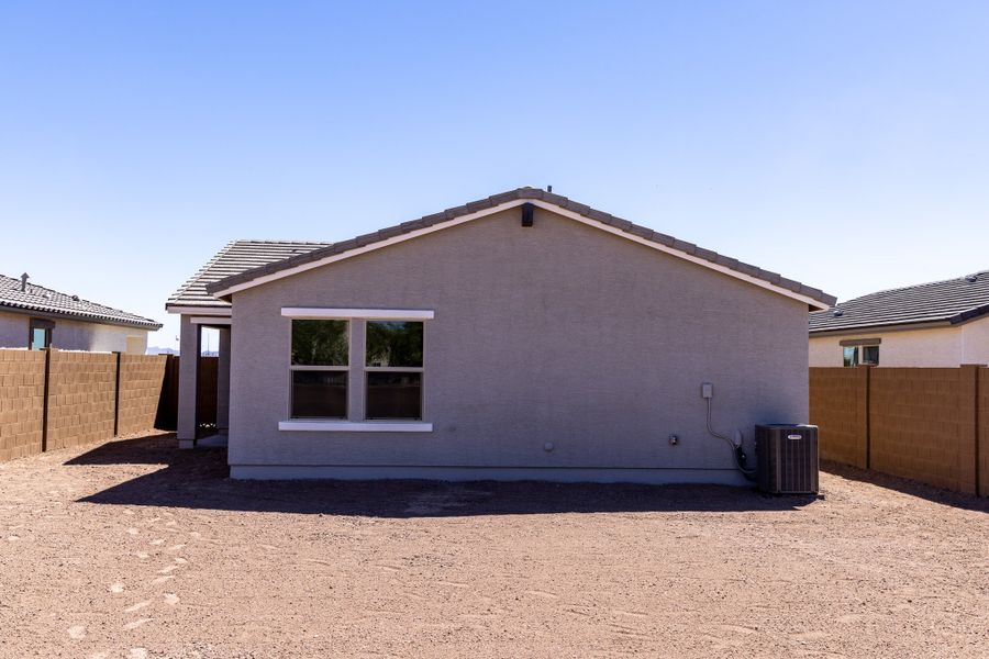 Exterior details and patio area of a home in Rancho Santa Rosa, Maricopa (Image 4).