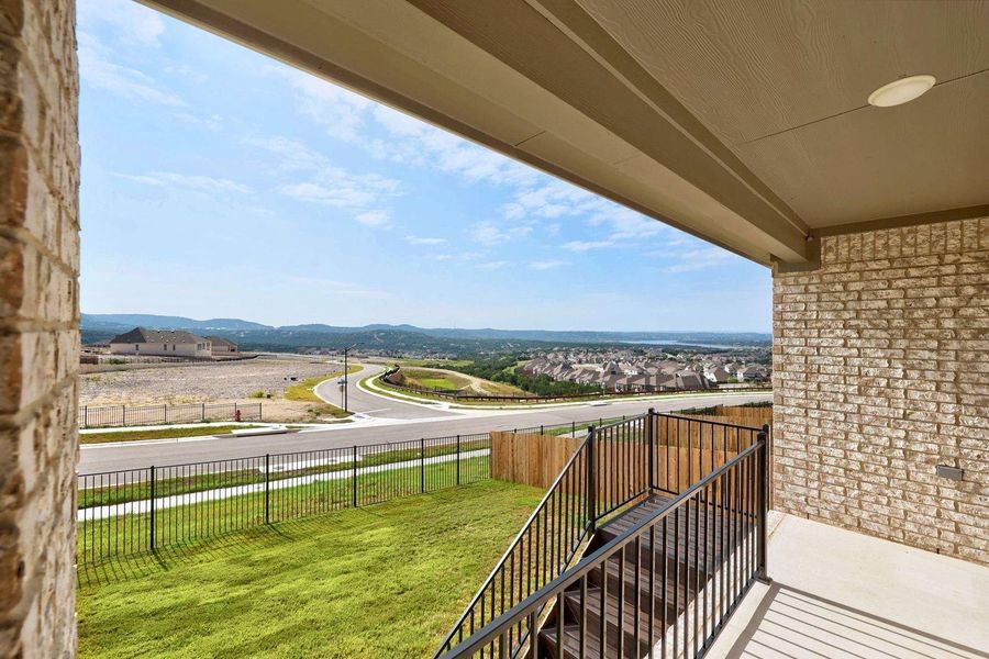 Exterior details and patio area of a home in Lakeside at Tessera, Lago Vista (Image 22). Exterior details and patio area of a home in Lakeside at Tessera, Lago Vista (Image 22).
